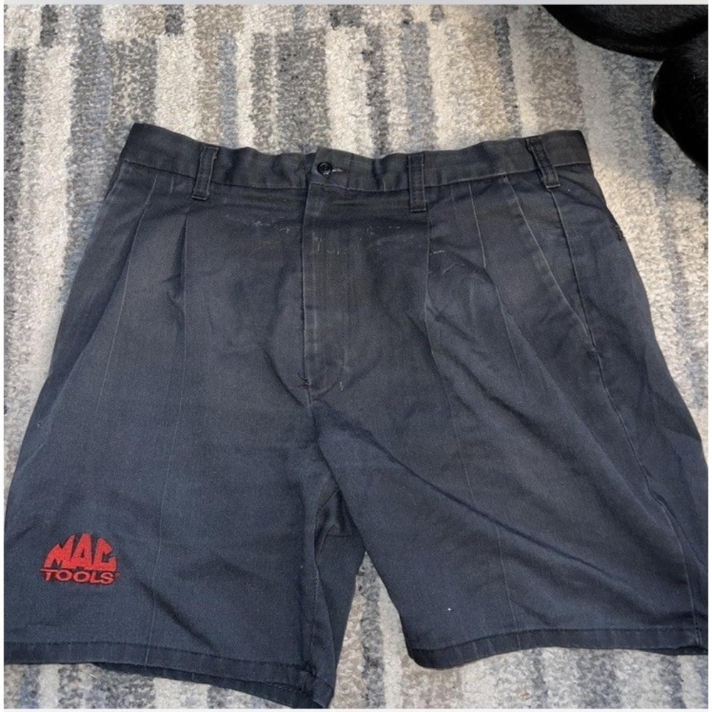 Vintage Mac Tools Black Work Shorts Size 35